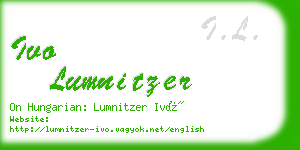 ivo lumnitzer business card